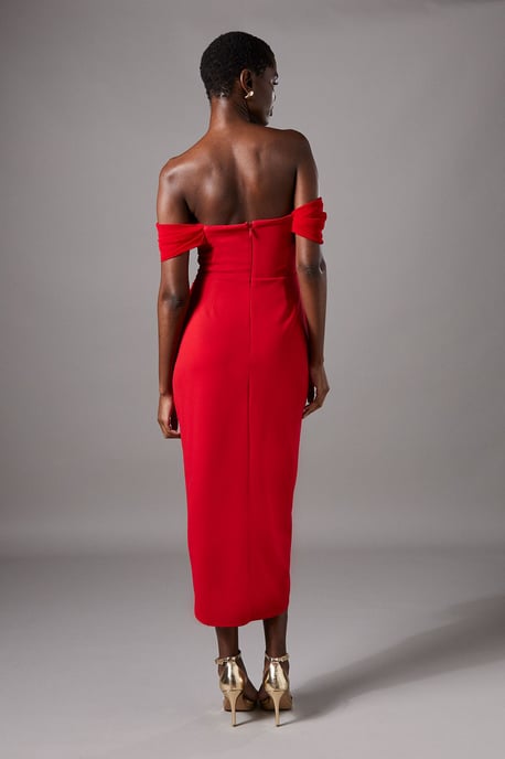 Bardot Scuba Bodycon Midi Dress - Image 3