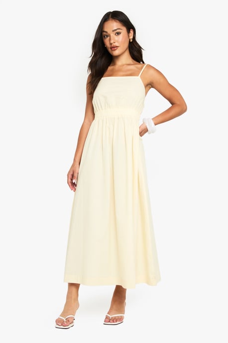 Petite Strappy Poplin Midaxi Dress - Image 1
