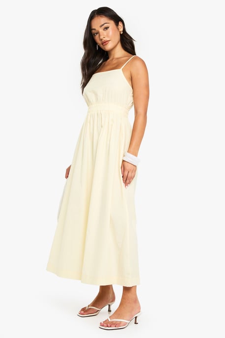 Petite Strappy Poplin Midaxi Dress - Image 3