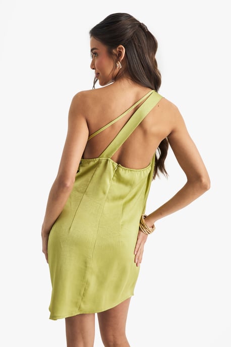 Satin Cowl Mini Dress - Image 2