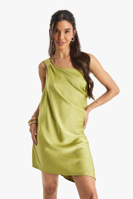 Satin Cowl Mini Dress - Image 5