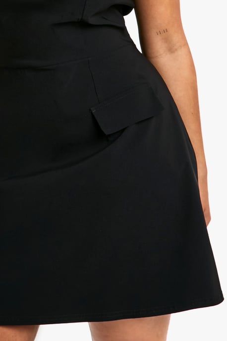 Plus Cap Sleeve Bengaline Skater Dress - Image 4