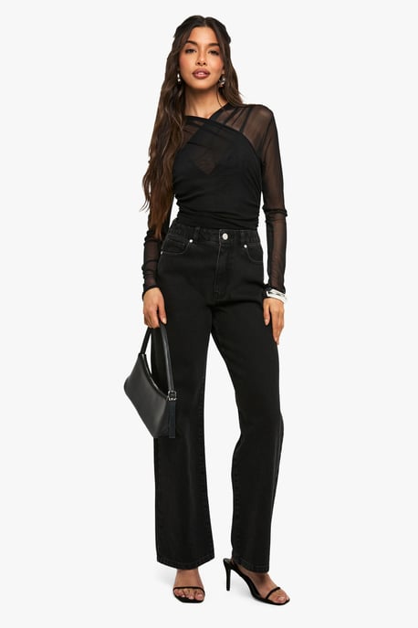 Mesh Cross Over Bodysuit - Image 3