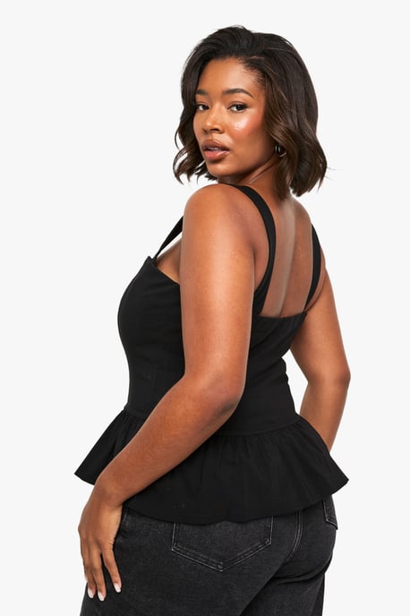 Plus bengaline peplum top - Image 2