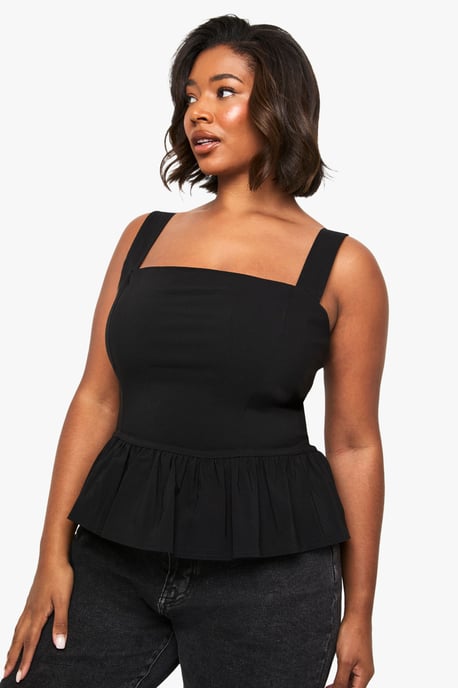 Plus bengaline peplum top - Image 3