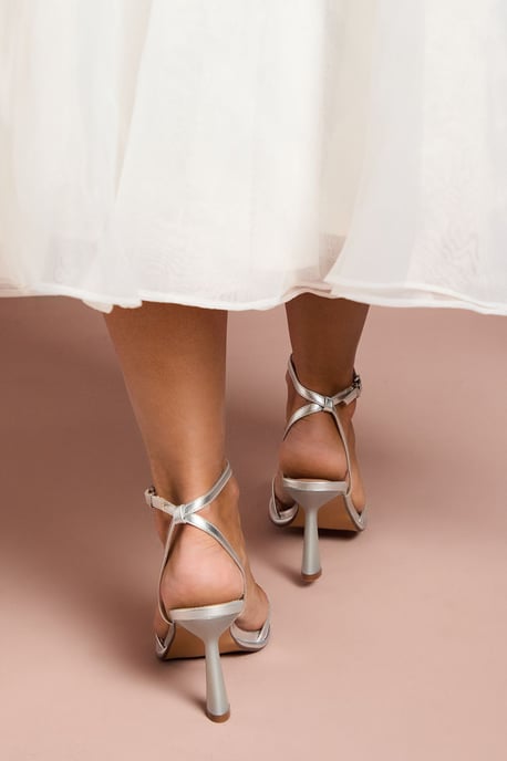 Wide Fit Taleesa Diamante Corsage Detail High Heel Platform Sandals - Image 3