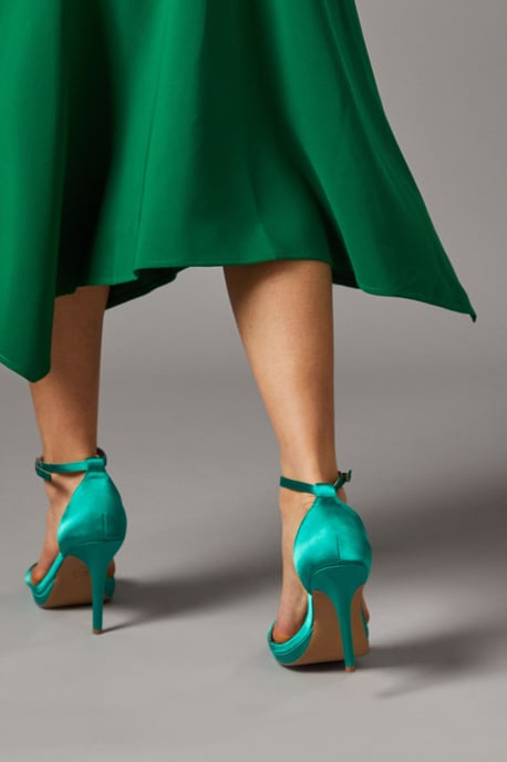 Wide Fit Talia Satin Platform Heeled Sandals - Image 4