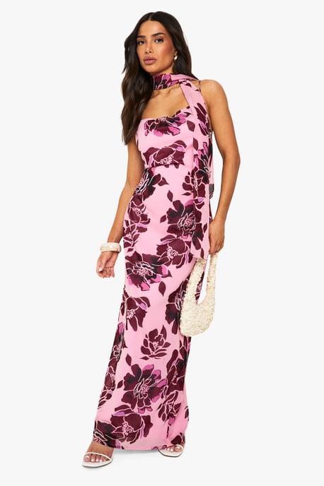 Petite Floral Cowl Neck Maxi Slip Dress - Image 1