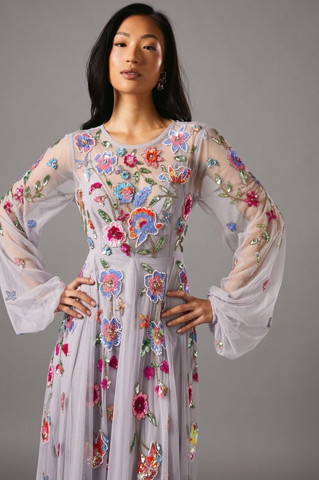Embellished Chiffon Maxi Dress - Image 2