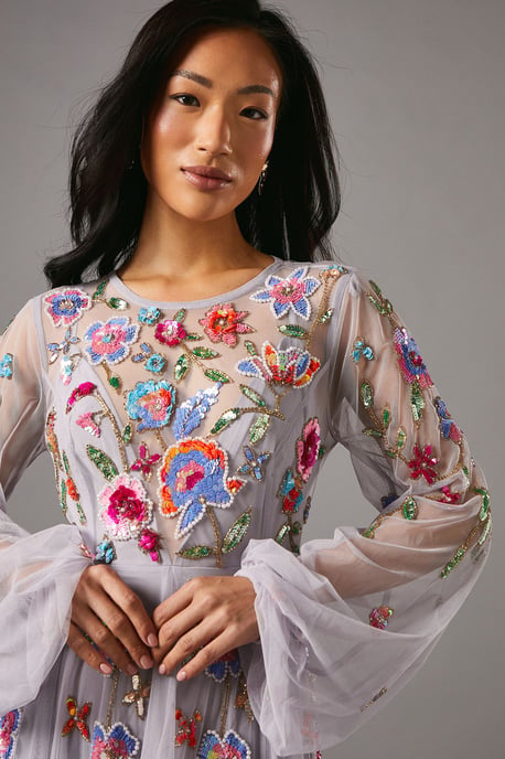 Embellished Chiffon Maxi Dress - Image 4