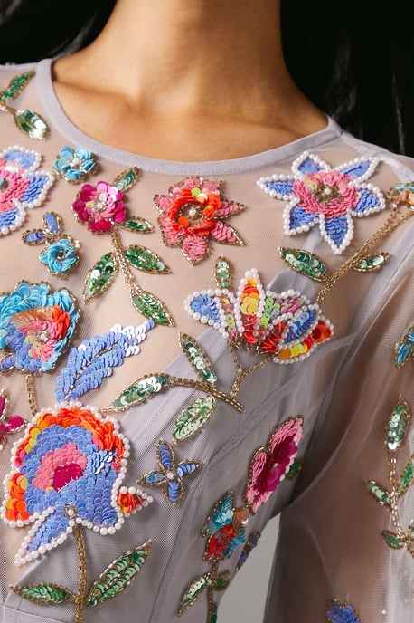 Embellished Chiffon Maxi Dress - Image 5