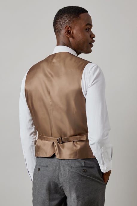 Mid Grey Tonal Check Waistcoat - Image 3