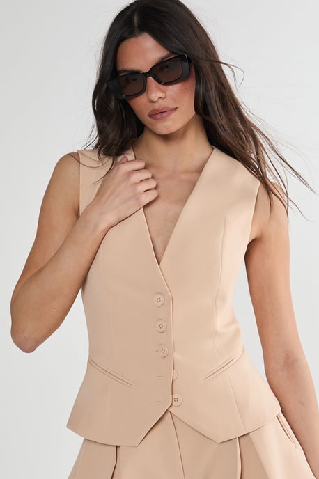 Tailored Button Through Waistcoat - Image 1