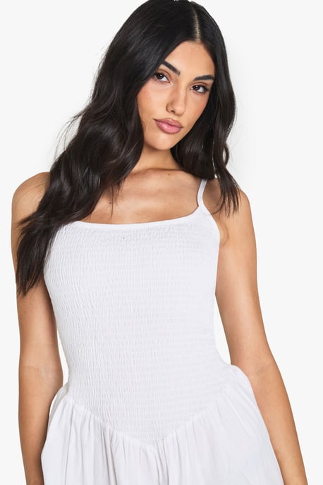 Cotton Shirred Flippy Playsuit - Image 4