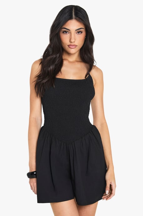 Cotton Shirred Flippy Playsuit - Image 3