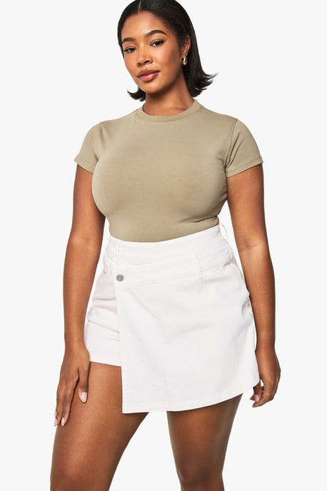 Plus Denim Skort - Image 3
