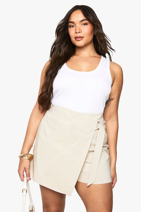 Plus Wrap Buckle Skort - Image 1