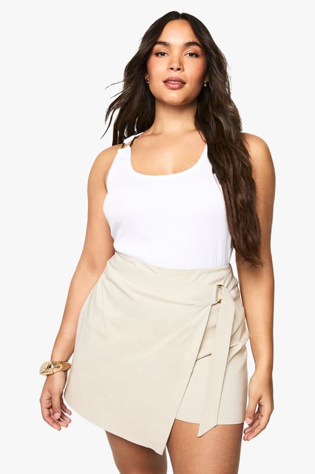 Plus Wrap Buckle Skort - Image 3