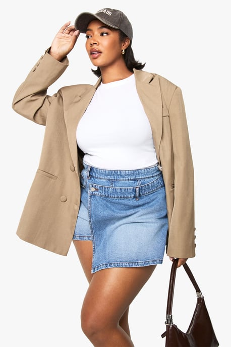 Plus Denim Skort - Image 3