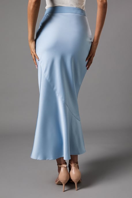 Satin Detail Fitted Skirt - Image 3