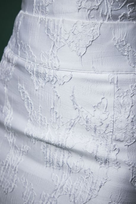 Lisa Tan Jaquard Pencil Skirt - Image 4