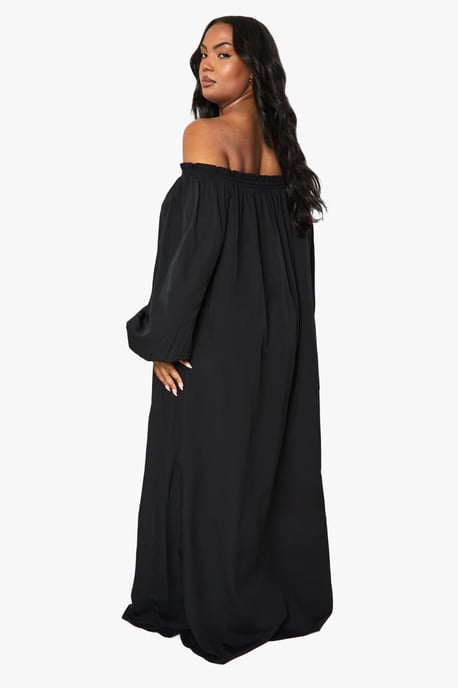 PLUS SHIRRED POPPLIN PUFF SLEEVE TOP - Image 2