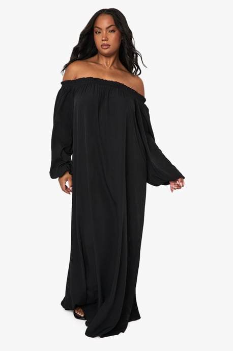 PLUS SHIRRED POPPLIN PUFF SLEEVE TOP - Image 3