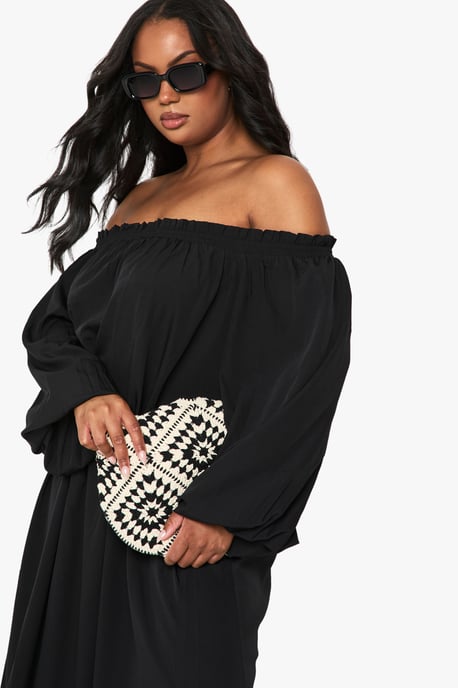 PLUS SHIRRED POPPLIN PUFF SLEEVE TOP - Image 4