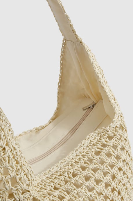 Slouchy Straw Beach Bag - Image 5