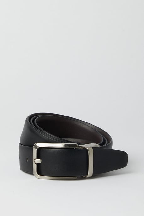 Black Reversible Leather Belt - Image 1