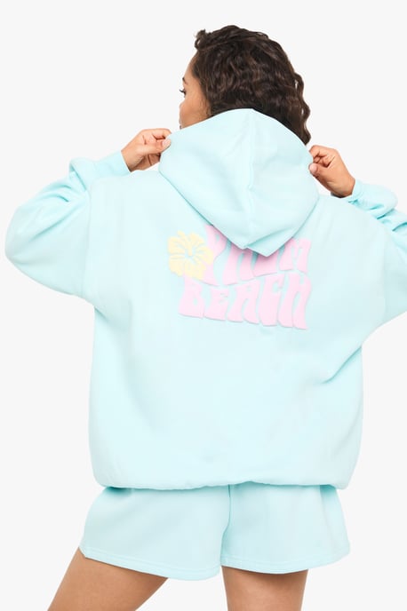 Palm Beach Puff Print Short Tracksuit - Image 1