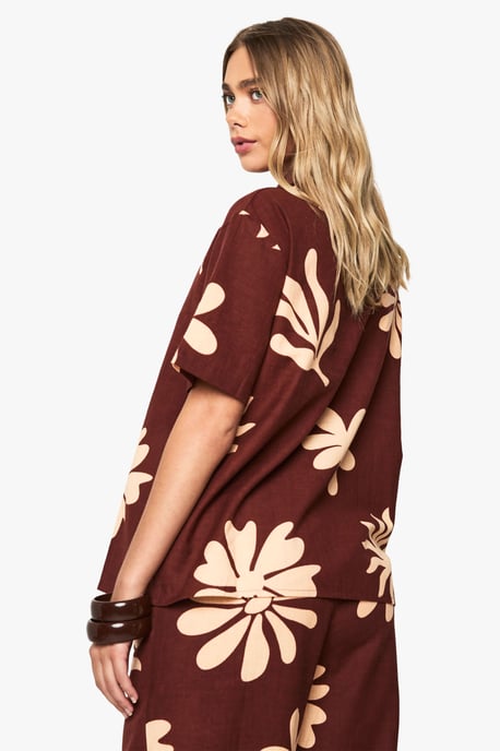 Shell Print Linen Resort Shirt - Image 2
