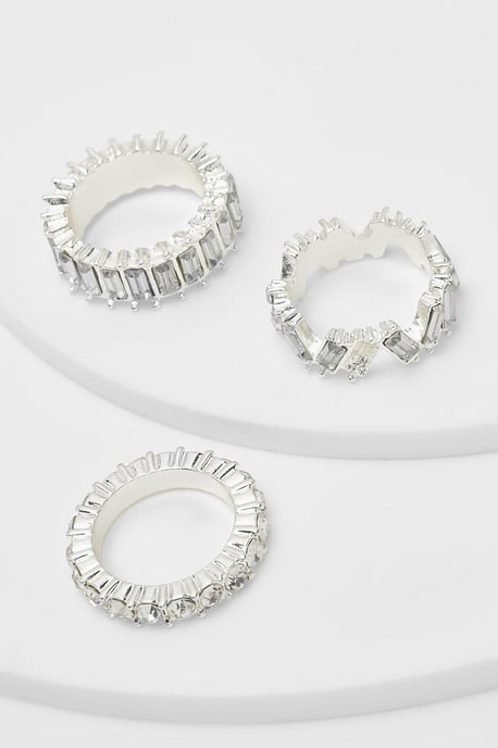 Diamante Rings 3 Pack - Image 1