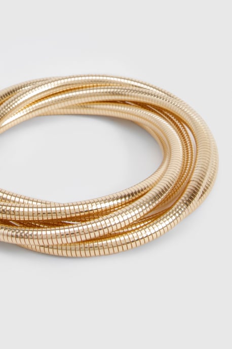Gold Stretch Intertwined Bracelets - Image 3