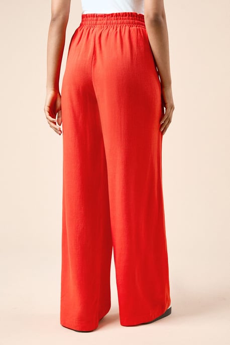 Petite Tie Waist Woven Trousers - Image 3