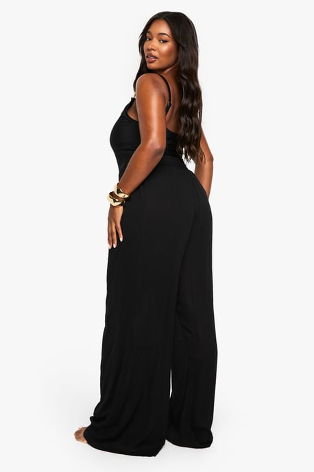 Plus Beachwear Essentials Wide Leg Trousers - Image 2
