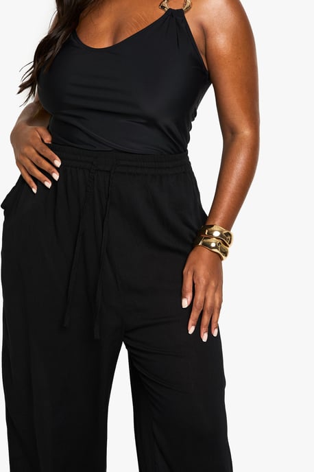 Plus Beachwear Essentials Wide Leg Trousers - Image 4