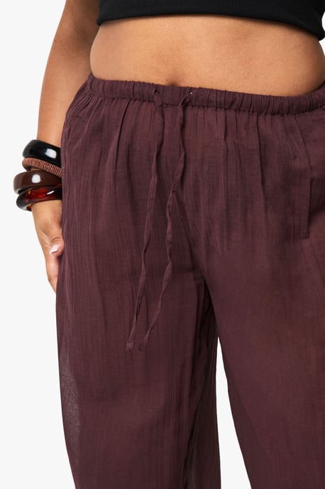 Plus Cheesecloth Beach Trousers - Image 4