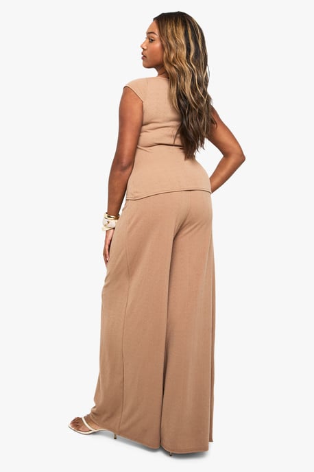 Plus Ripple Rib Drawstring Trouser - Image 2