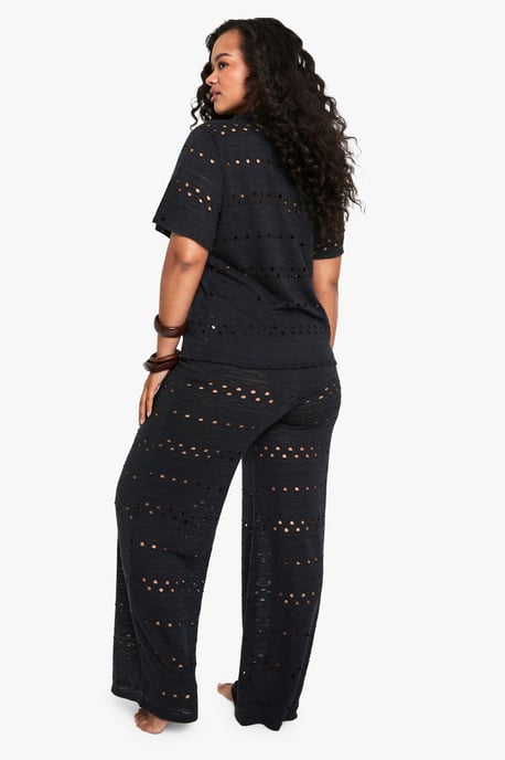 Plus Beach Wide Leg Beach Trousers - Image 2