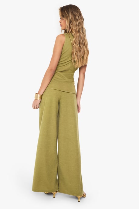 Textured Wide Leg Trouser - Image 2