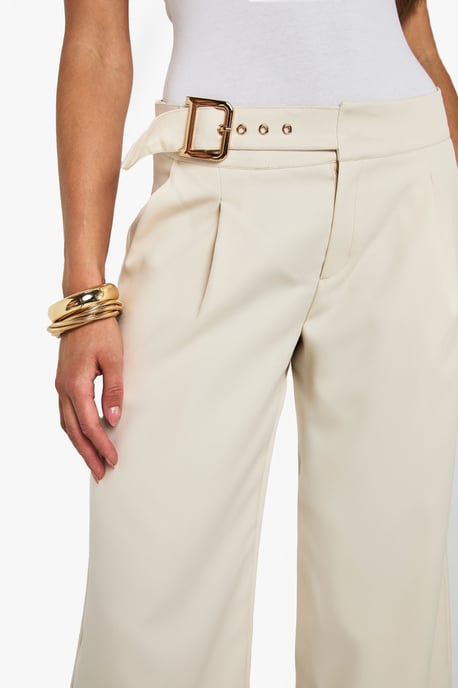 Low Rise Belted Straight Leg Trousers - Image 4