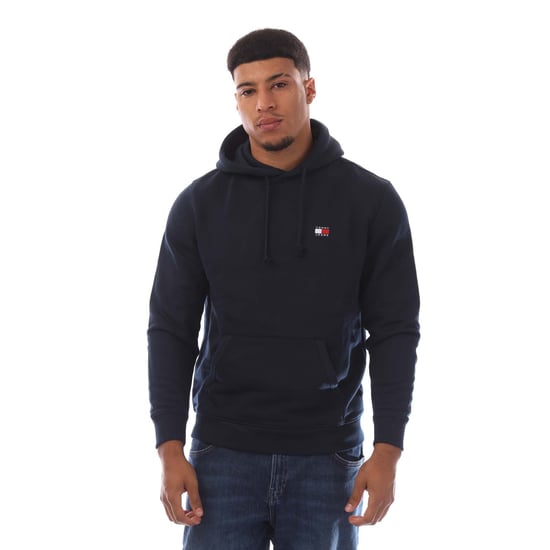 Herrens Tommy Hilfiger Tonal Badge Dragkedja Hoodie i Marinblå - Image 1