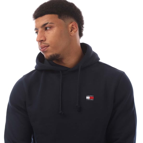 Herrens Tommy Hilfiger Tonal Badge Dragkedja Hoodie i Marinblå - Image 2