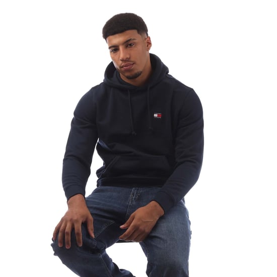 Herrens Tommy Hilfiger Tonal Badge Dragkedja Hoodie i Marinblå - Image 4