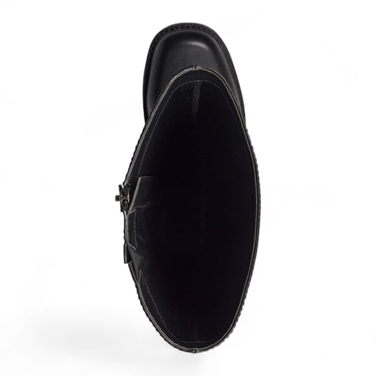 Windsorsmith Dames Zwarte Kunstleren Kniehoge Platform Hak Laarzen - Niche - Image 4