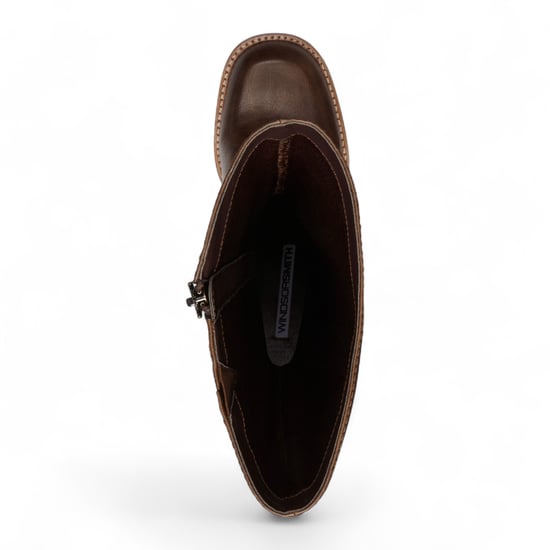Windsorsmith Damknähöga Platåstövlar i Ekbrun Konstläder - Niche - Image 4