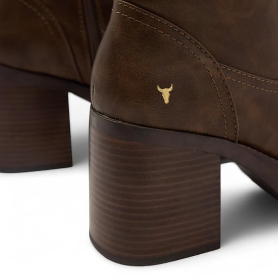 Windsorsmith Damknähöga Platåstövlar i Ekbrun Konstläder - Niche - Image 5