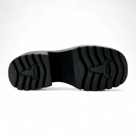 Windsorsmith Dames Zwarte Leren Mary-Jane Hak Schoenen met Dikke Plateauzool - Lessen - Image 6