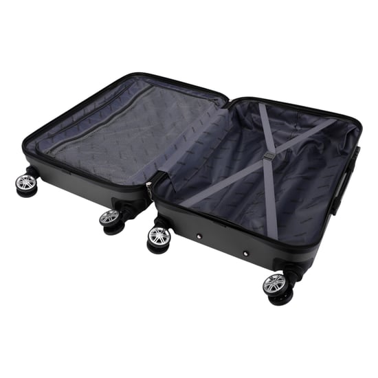 Hardshell Charcoal Black Cabin Suitcase Robust ABS Lightweight Luggage Holiday Bag - Image 6